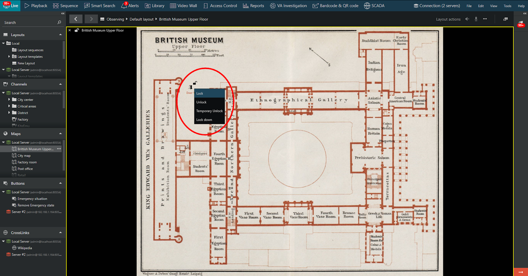 Luxriot Evo Interactive Map